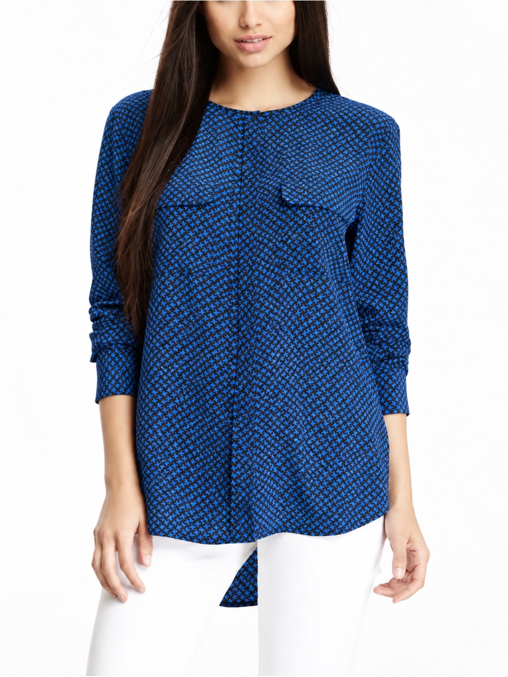 Equipment $350 100% silk Lynn collarless silk shirt fits big
